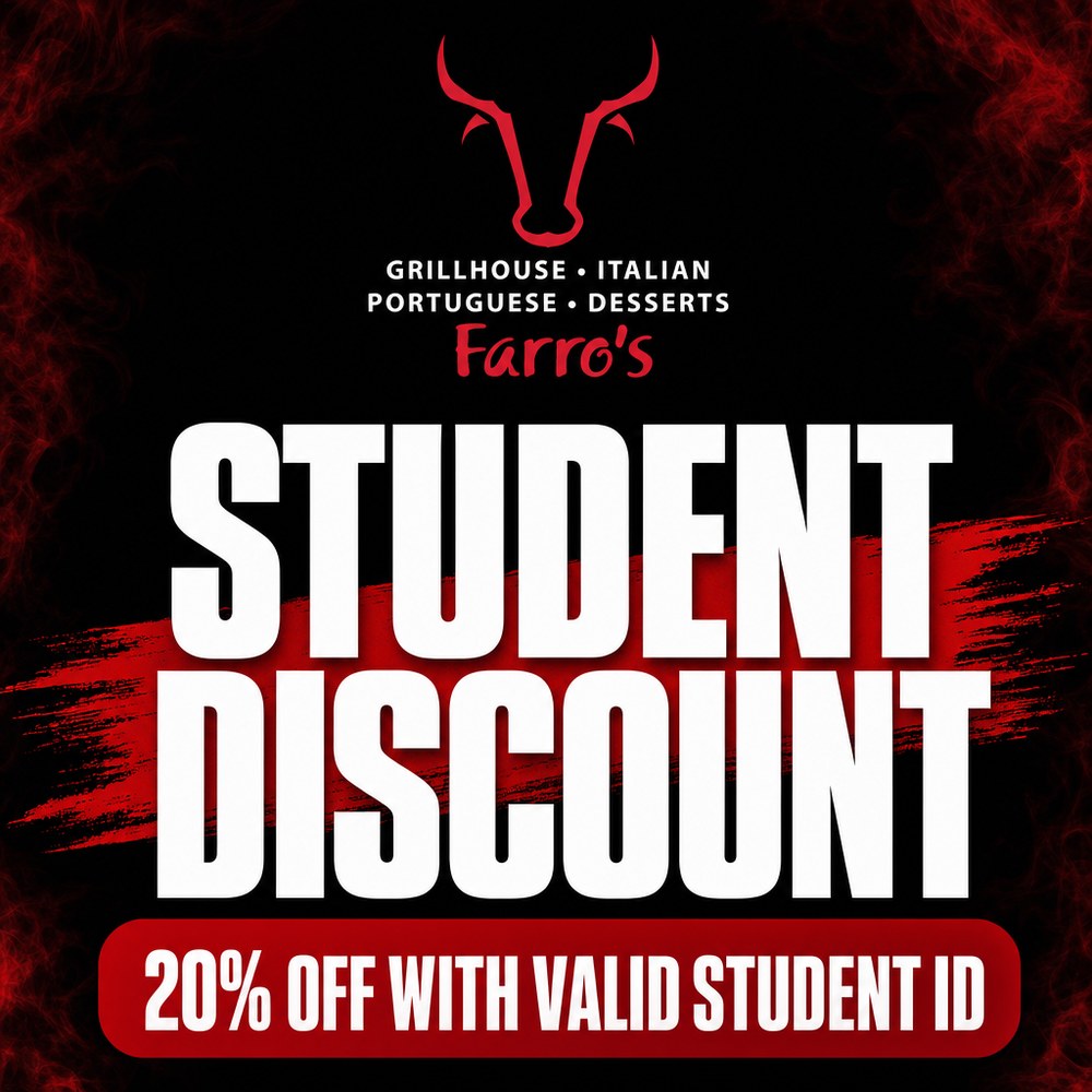 Student Discount — 20% off with a valid student ID